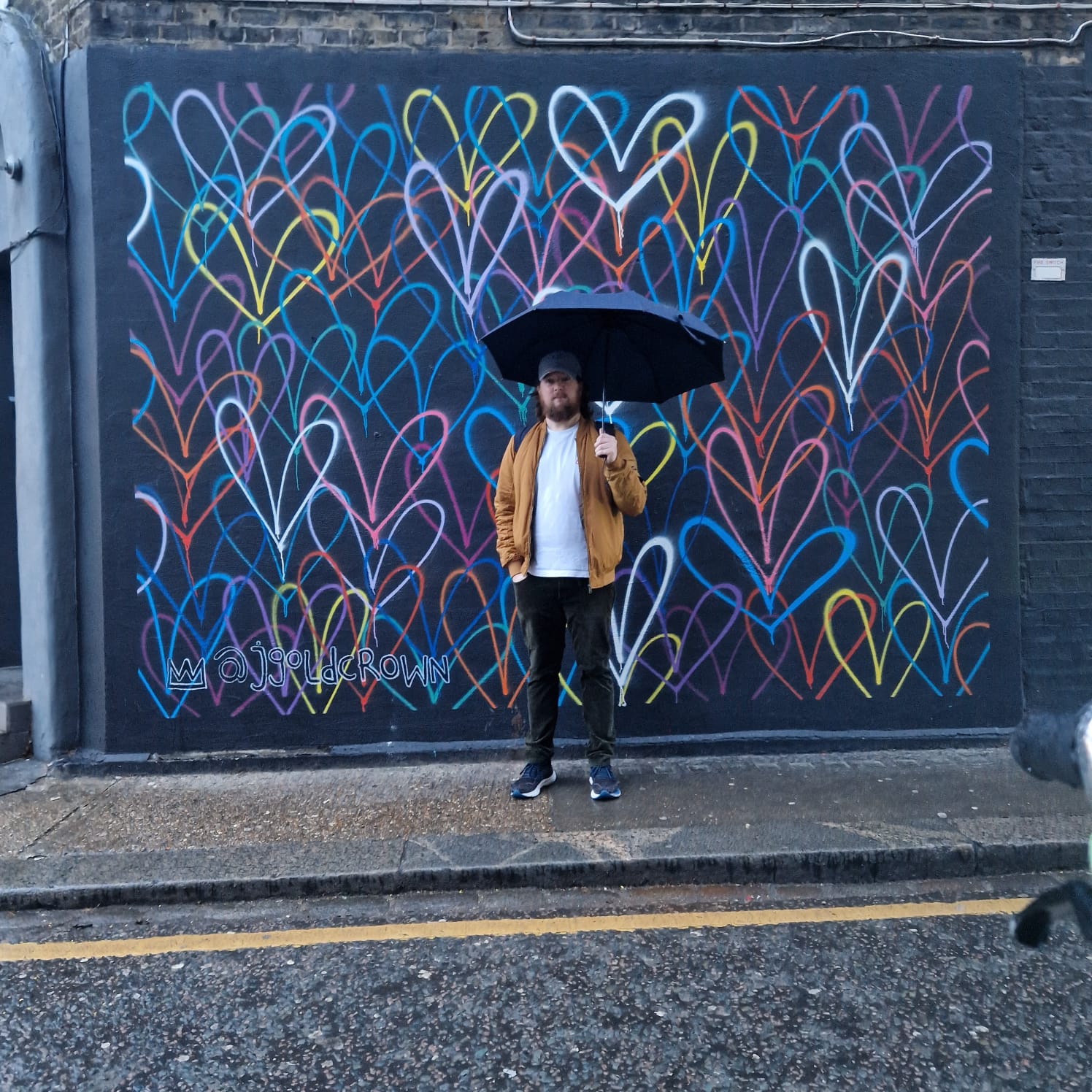 Me standing infront of a grafitti wall